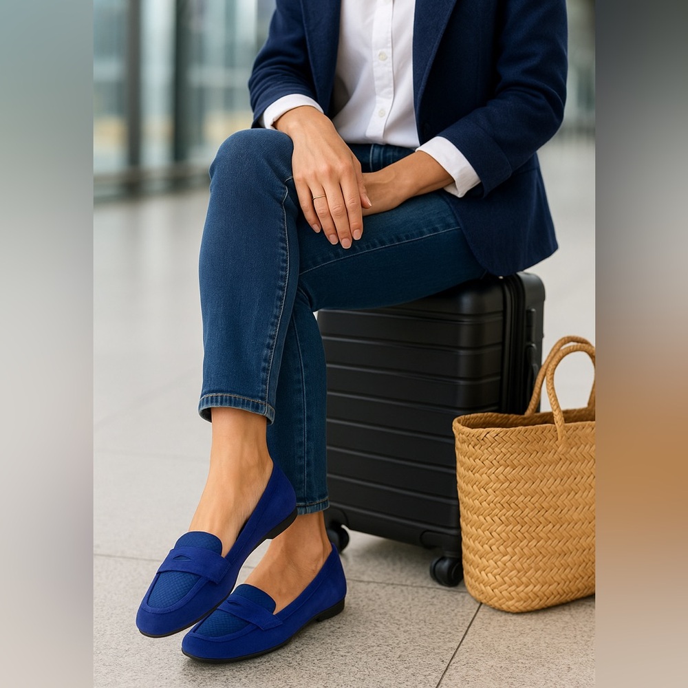 Isaac Mizrahi IM Sara Loafers | Royal Blue Suede | NIB